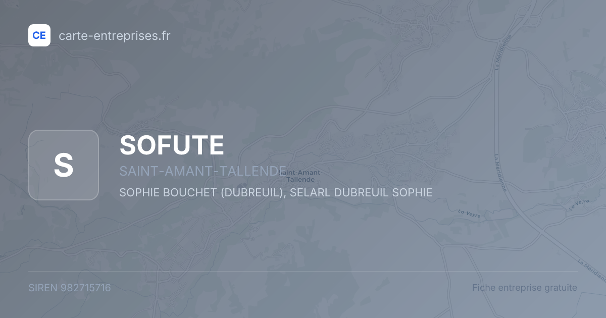 SOFUTE — 982715716 — fiche entreprise