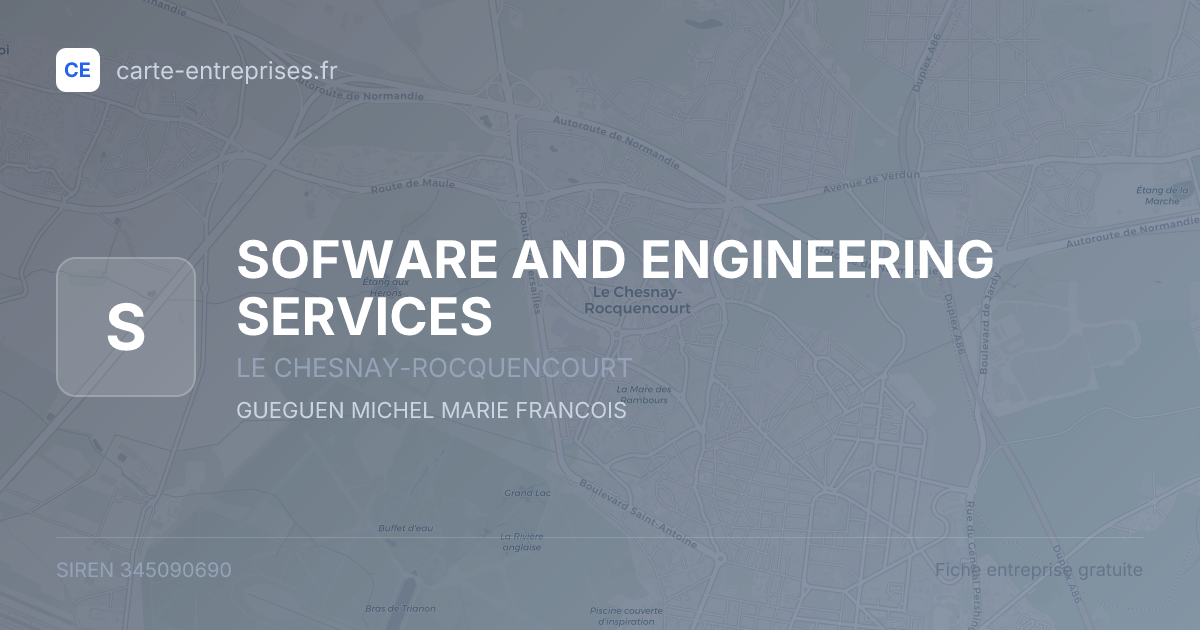 SOFWARE AND ENGINEERING SERVICES — 345090690 — fiche entreprise