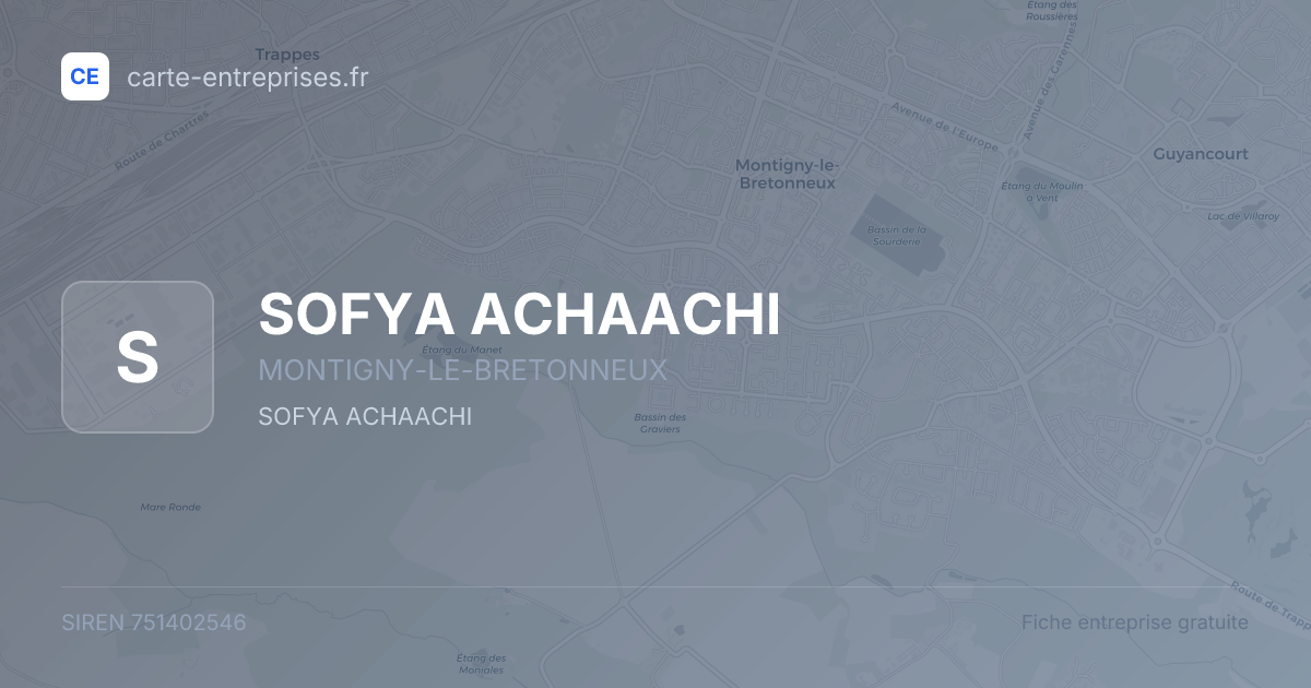 SOFYA ACHAACHI — 751402546 — fiche entreprise