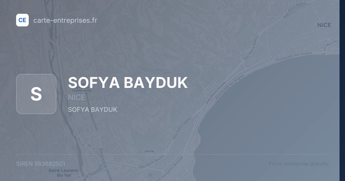 SOFYA BAYDUK — 983682501 — fiche entreprise