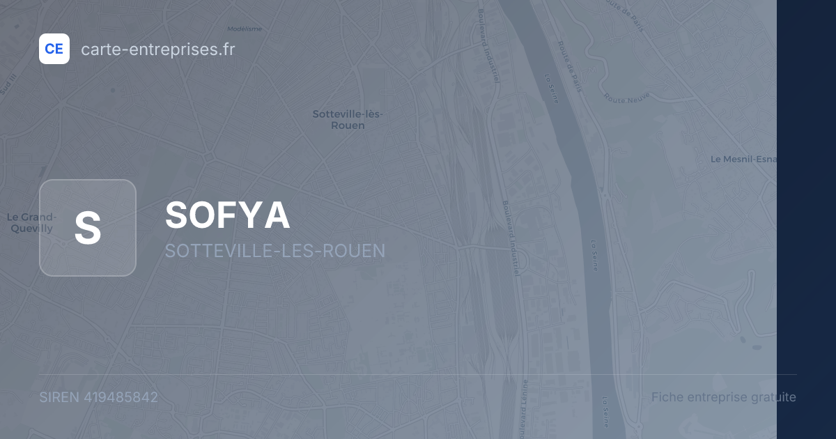 SOFYA — 419485842 — fiche entreprise