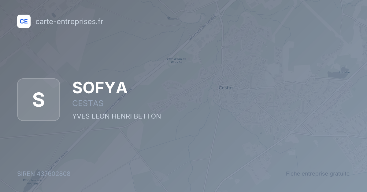 SOFYA — 437602808 — fiche entreprise
