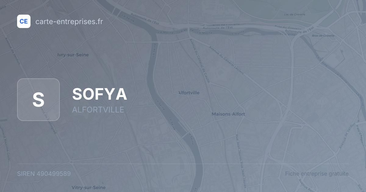 SOFYA — 490499589 — fiche entreprise