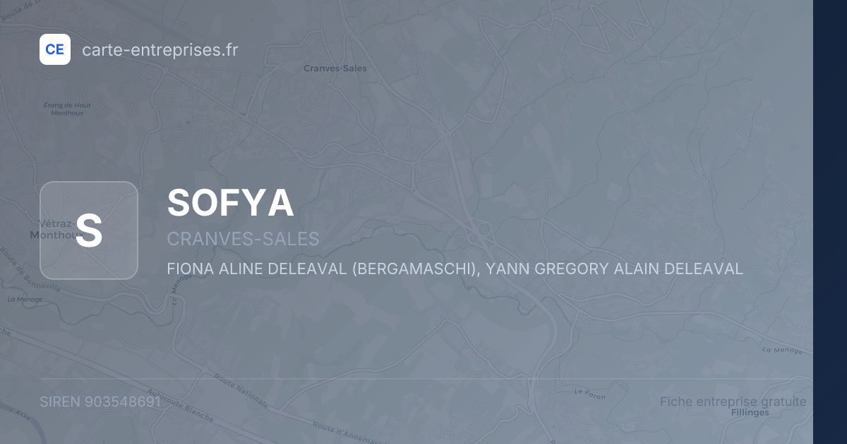 SOFYA — 903548691 — fiche entreprise