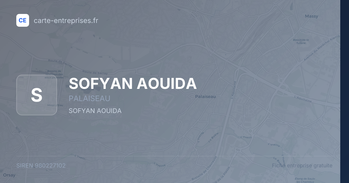 SOFYAN AOUIDA — 980227102 — fiche entreprise