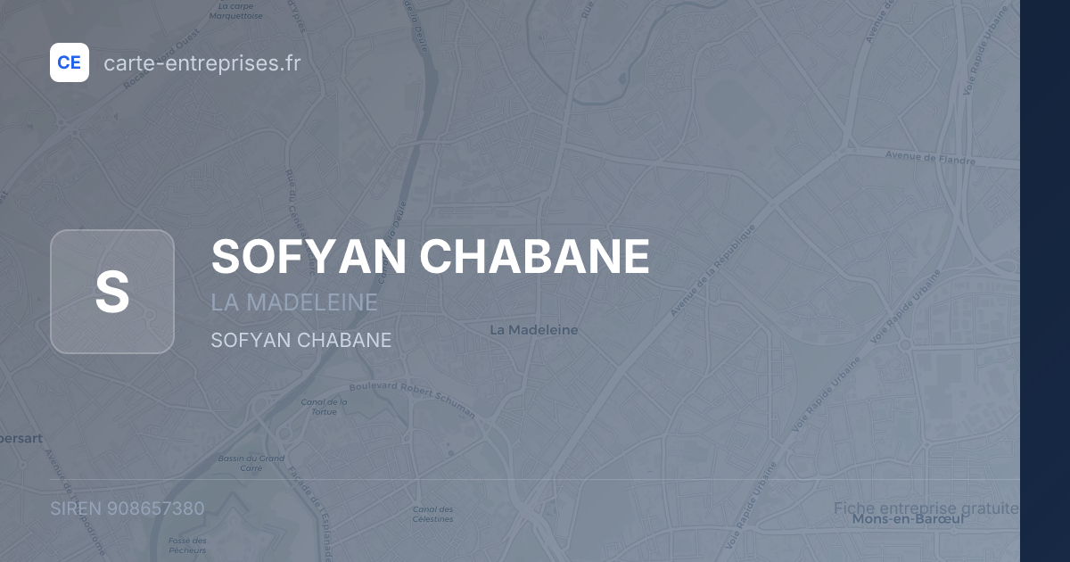 SOFYAN CHABANE — 908657380 — fiche entreprise