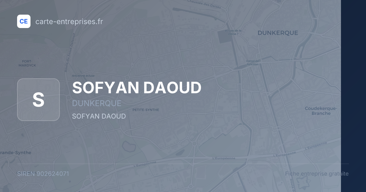 SOFYAN DAOUD — 902624071 — fiche entreprise