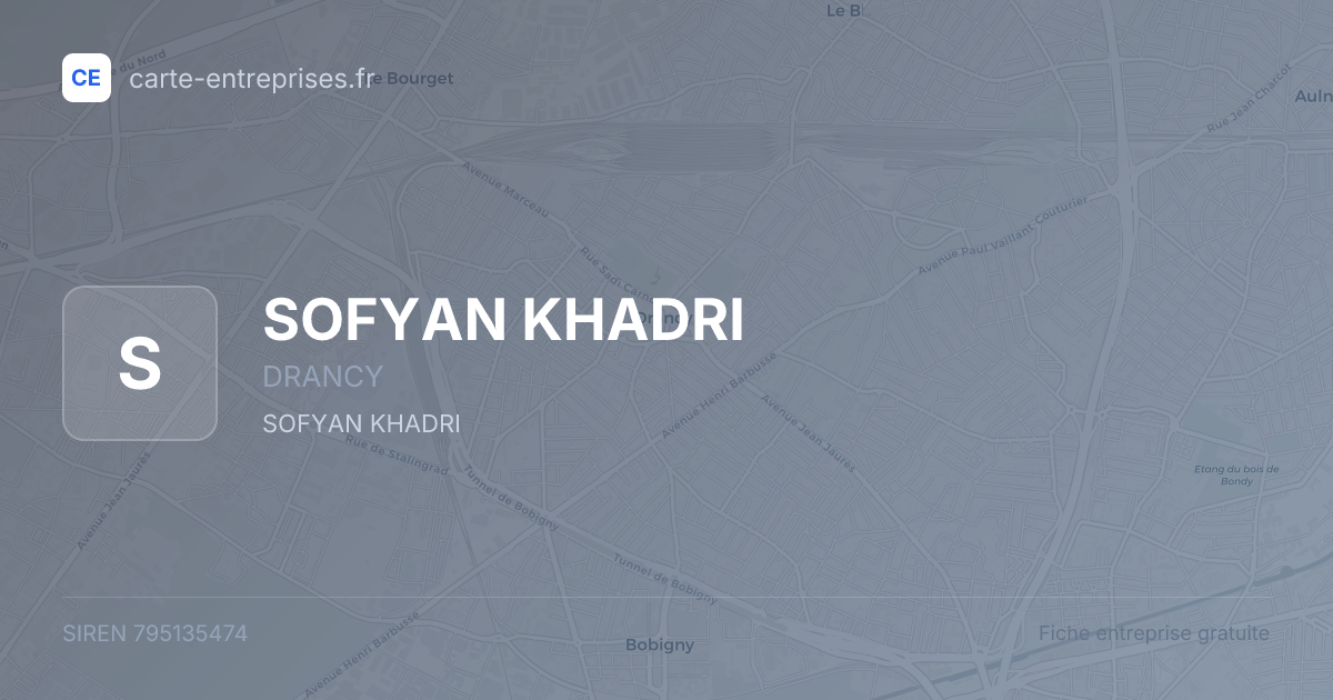 SOFYAN KHADRI — 795135474 — fiche entreprise