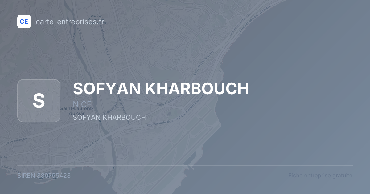 SOFYAN KHARBOUCH — 889795423 — fiche entreprise