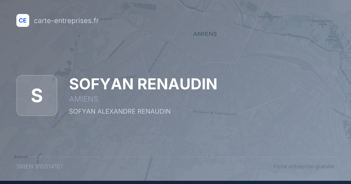 SOFYAN RENAUDIN — 915014187 — fiche entreprise