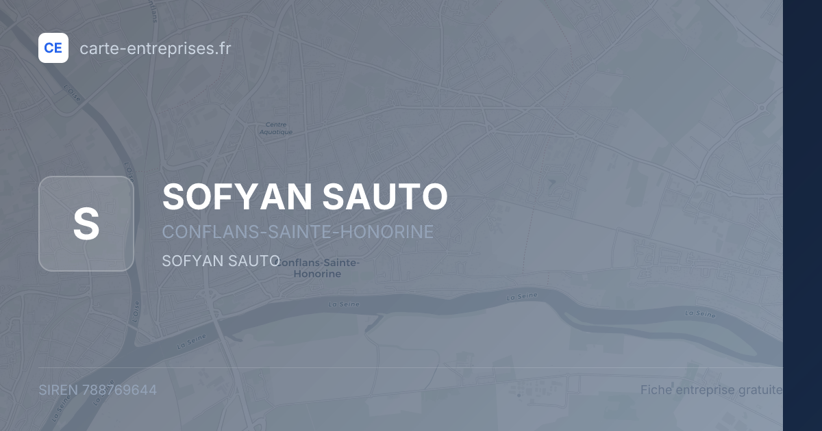 SOFYAN SAUTO — 788769644 — fiche entreprise