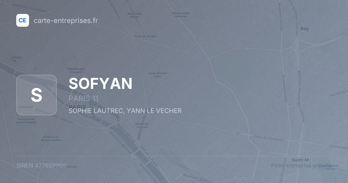 SOFYAN — 477659965 — fiche entreprise