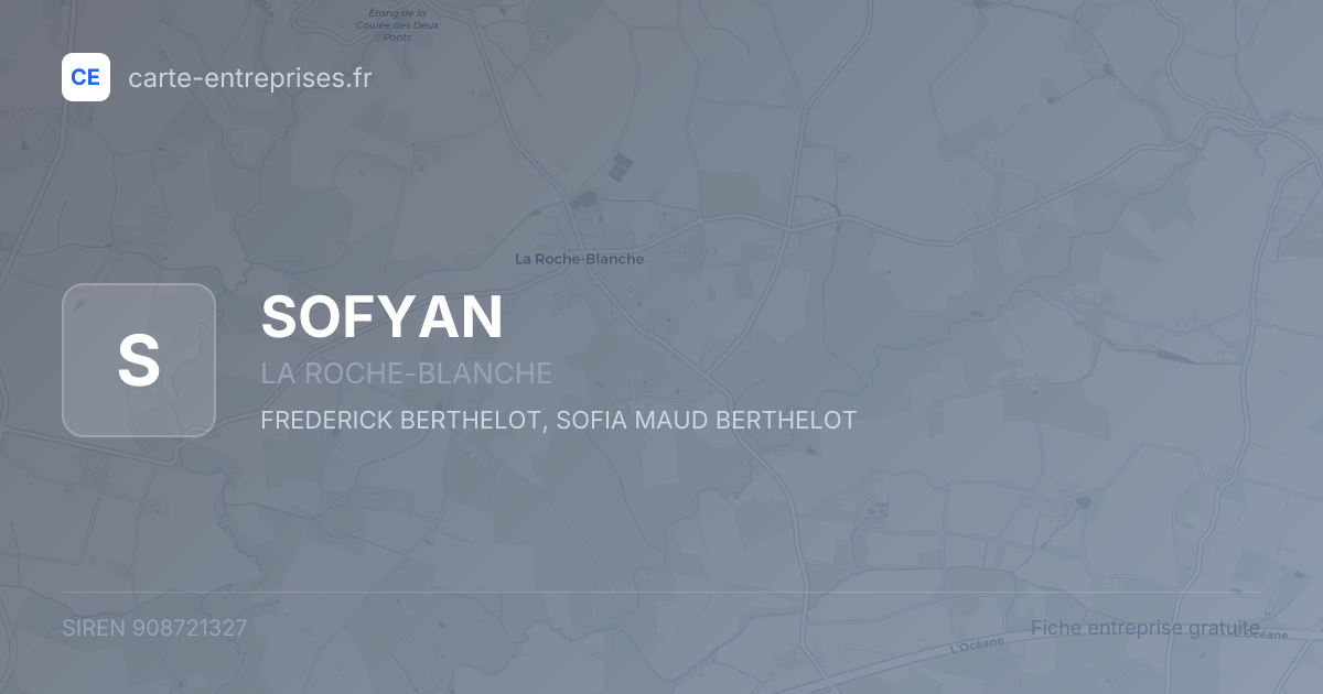 SOFYAN — 908721327 — fiche entreprise