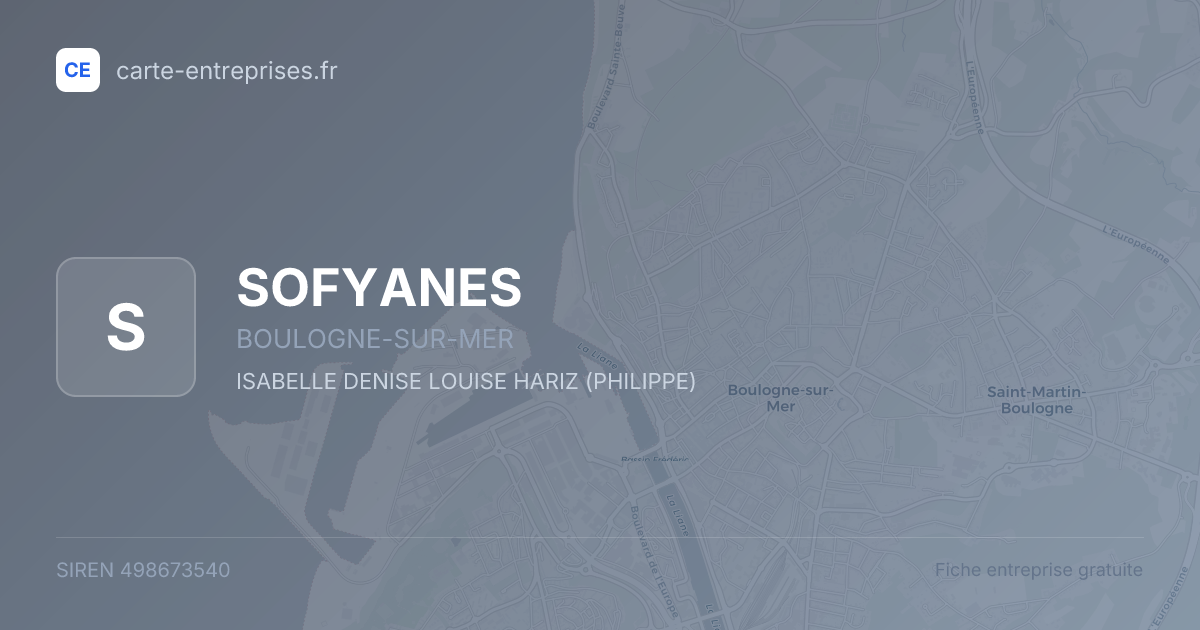 SOFYANES — 498673540 — fiche entreprise