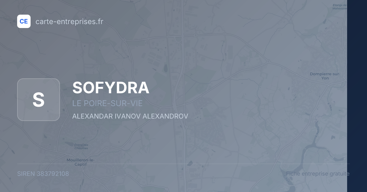 SOFYDRA — 383792108 — fiche entreprise
