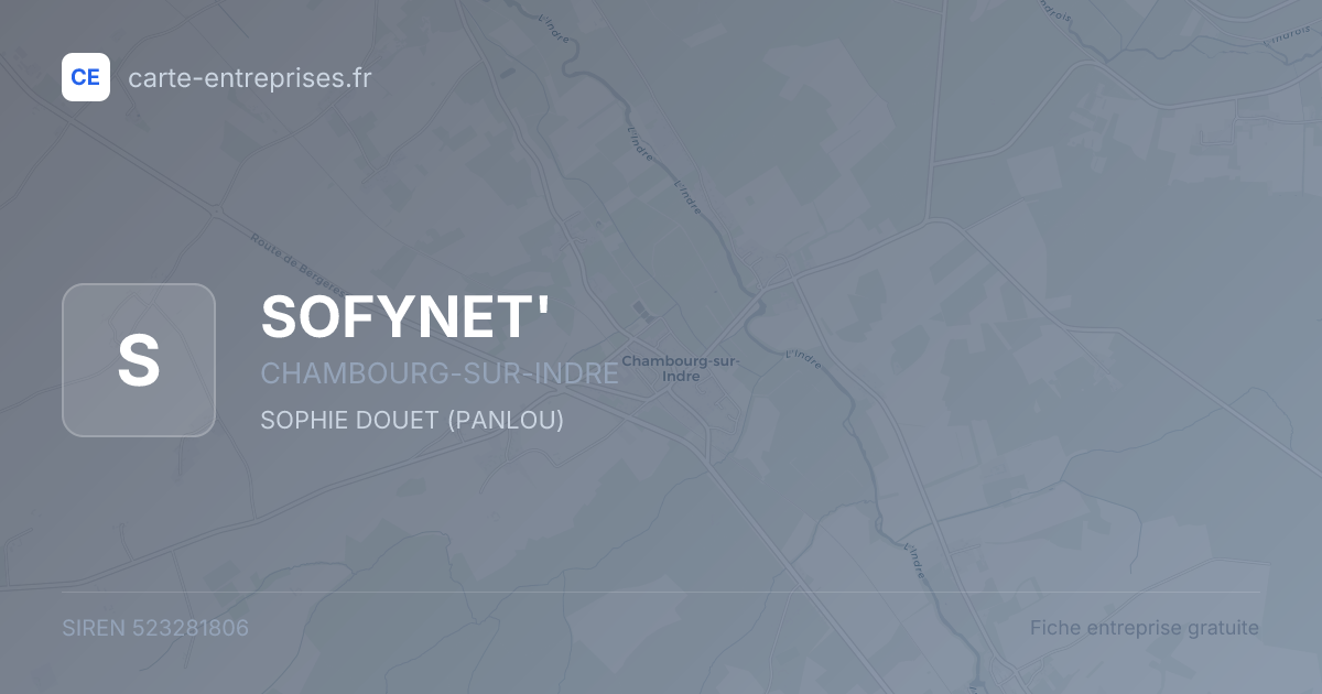 SOFYNET' — 523281806 — fiche entreprise
