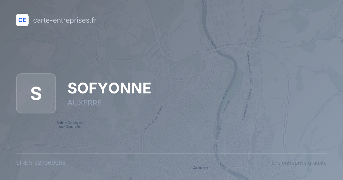 SOFYONNE — 327360988 — fiche entreprise