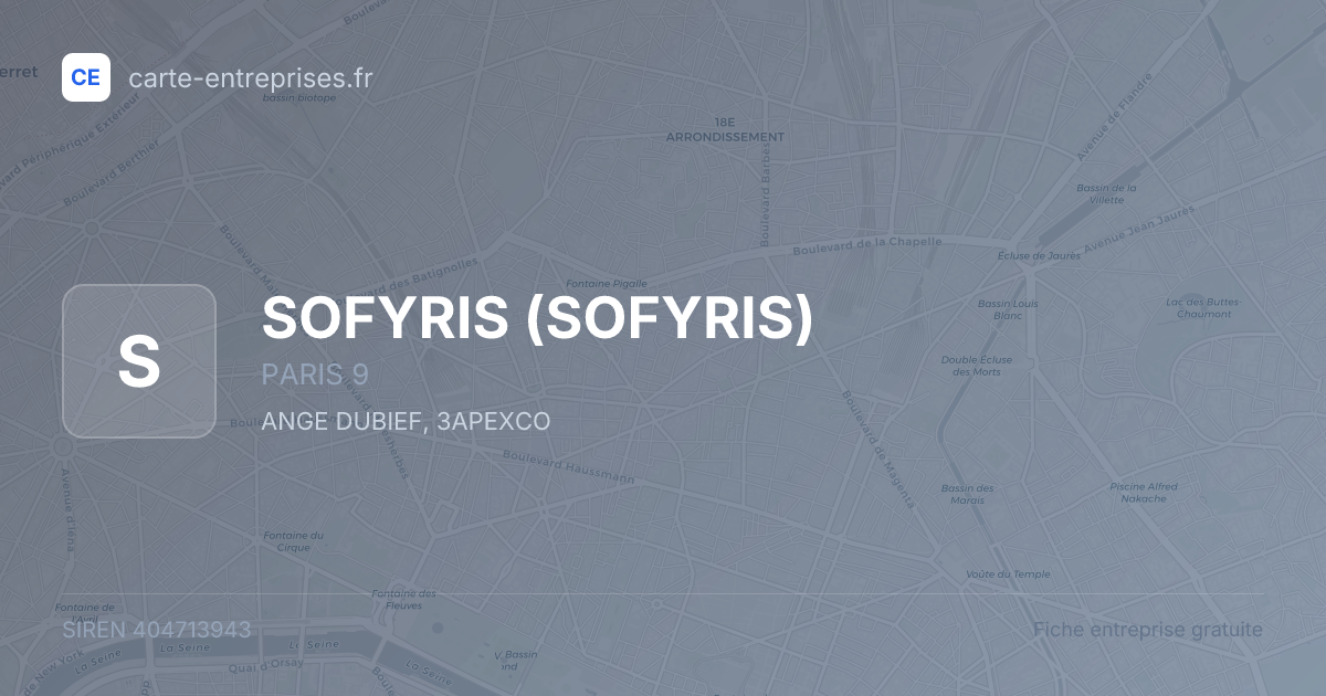 SOFYRIS — 404713943 — fiche entreprise