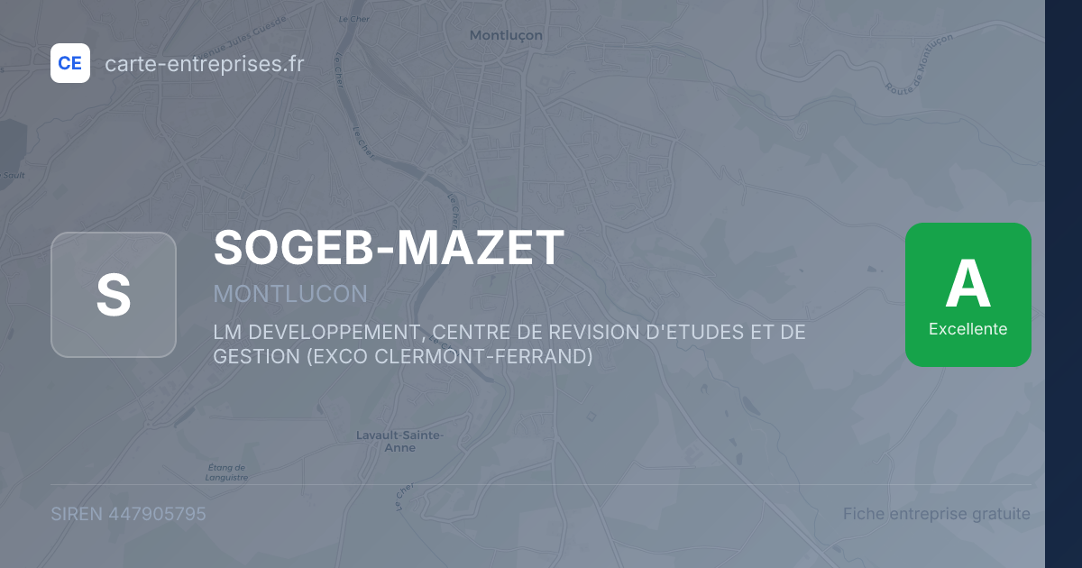 SOGEB-MAZET — 447905795 — fiche entreprise
