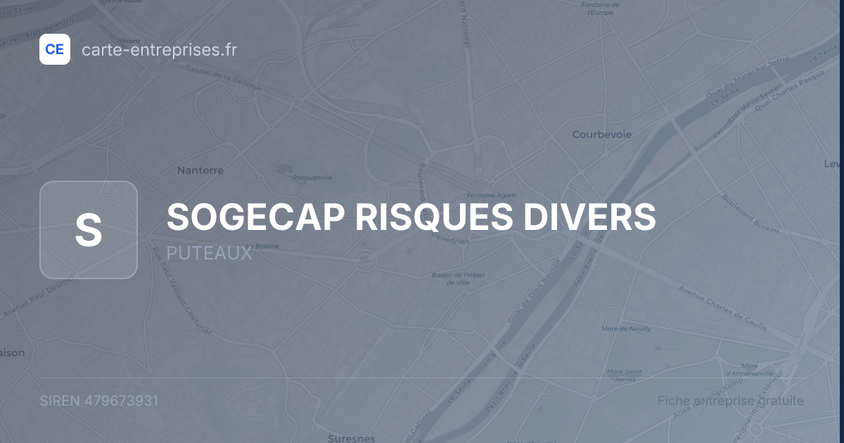 SOGECAP RISQUES DIVERS — 479673931 — fiche entreprise