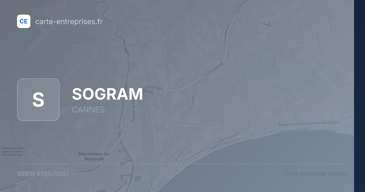 SOGRAM — 450975651 — fiche entreprise