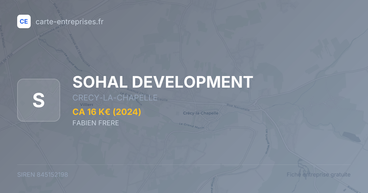SOHAL DEVELOPMENT — 845152198 — fiche entreprise