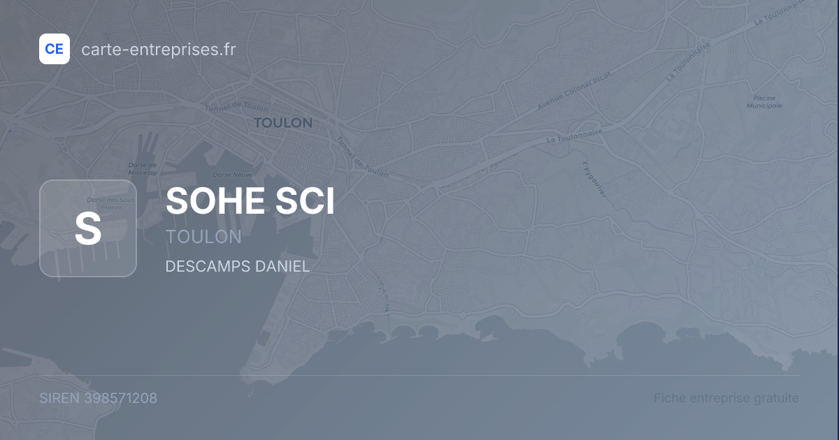 SOHE SCI — 398571208 — fiche entreprise