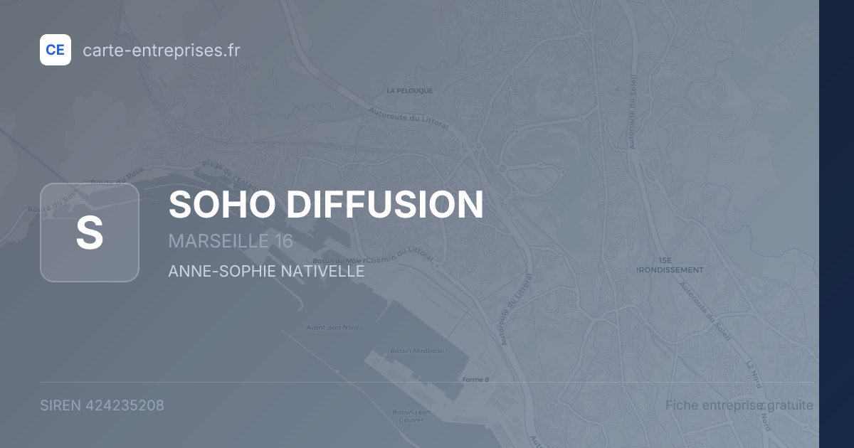 SOHO DIFFUSION — 424235208 — fiche entreprise