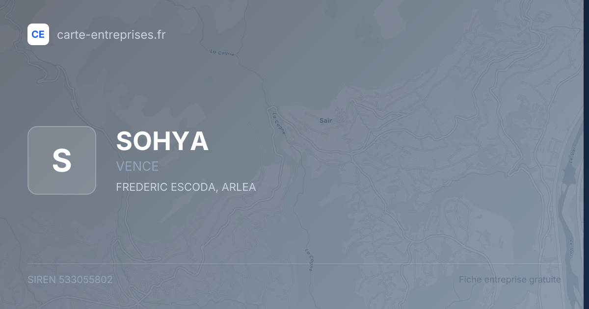 SOHYA — 533055802 — fiche entreprise