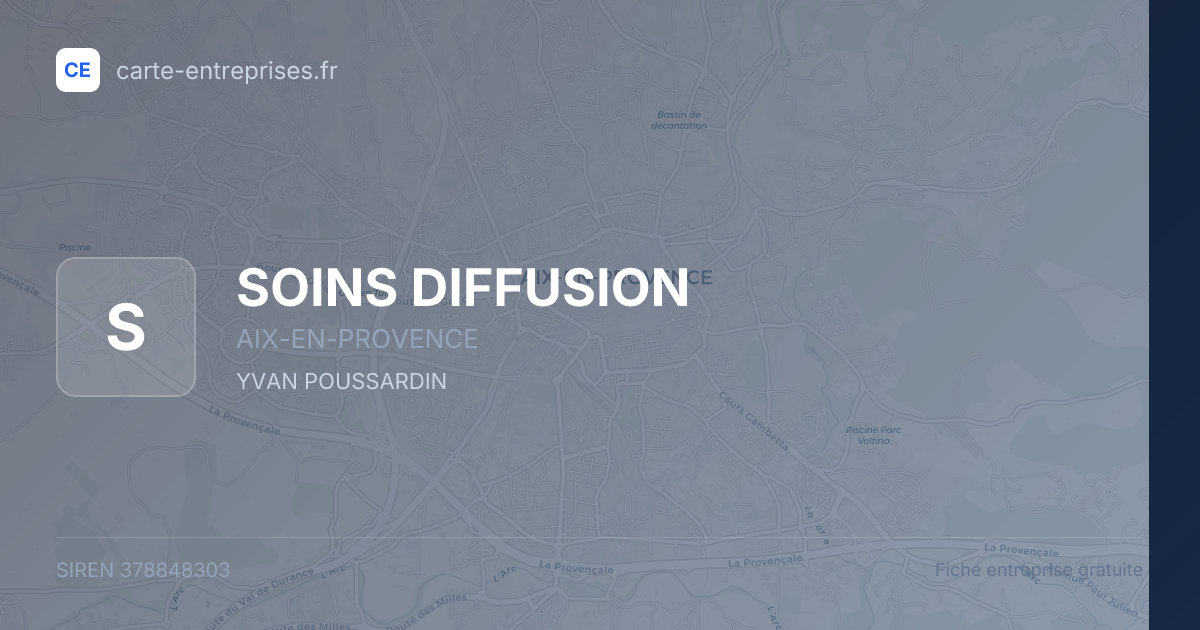 SOINS DIFFUSION — 378848303 — fiche entreprise