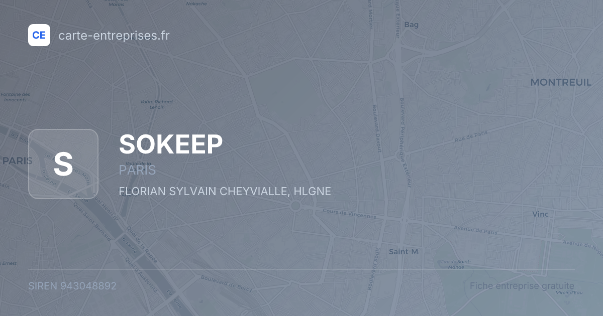 SOKEEP — 943048892 — fiche entreprise