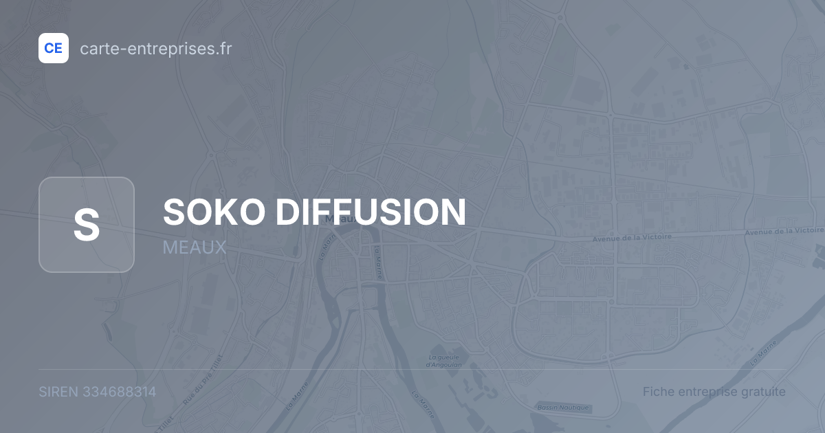 SOKO DIFFUSION — 334688314 — fiche entreprise