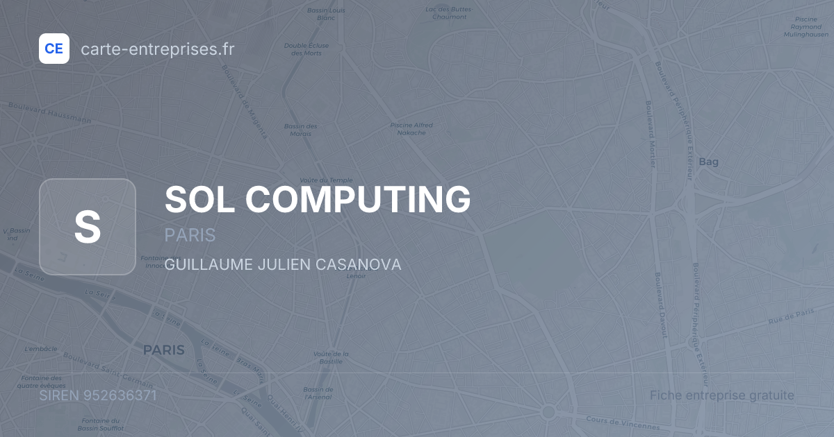 SOL COMPUTING — 952636371 — fiche entreprise