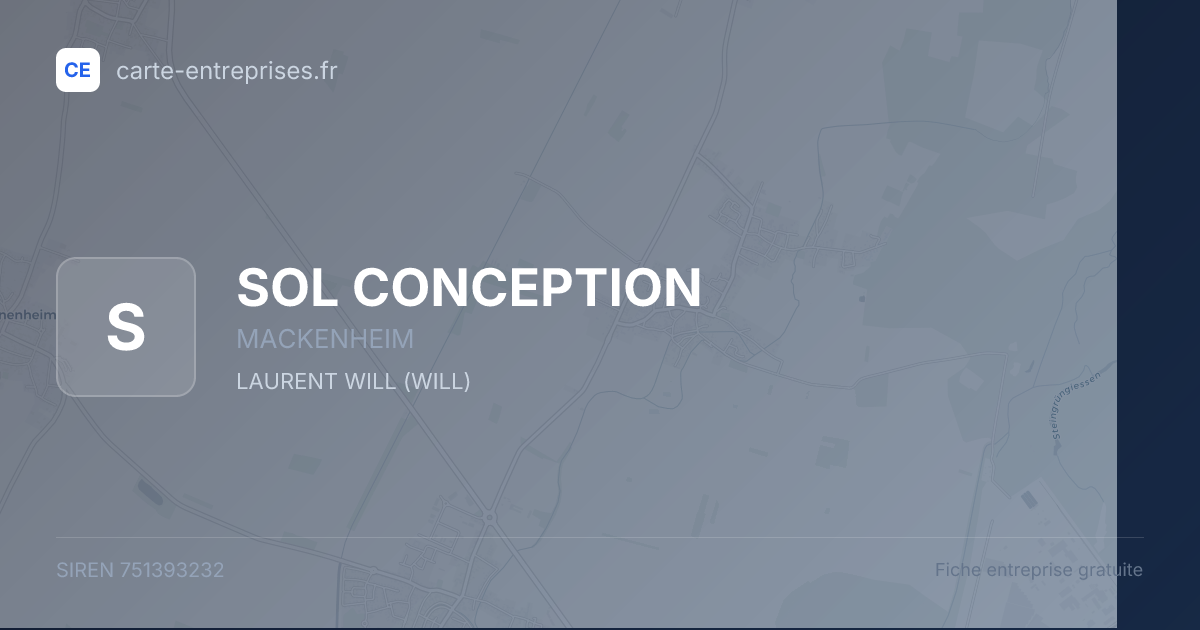 SOL CONCEPTION — 751393232 — fiche entreprise