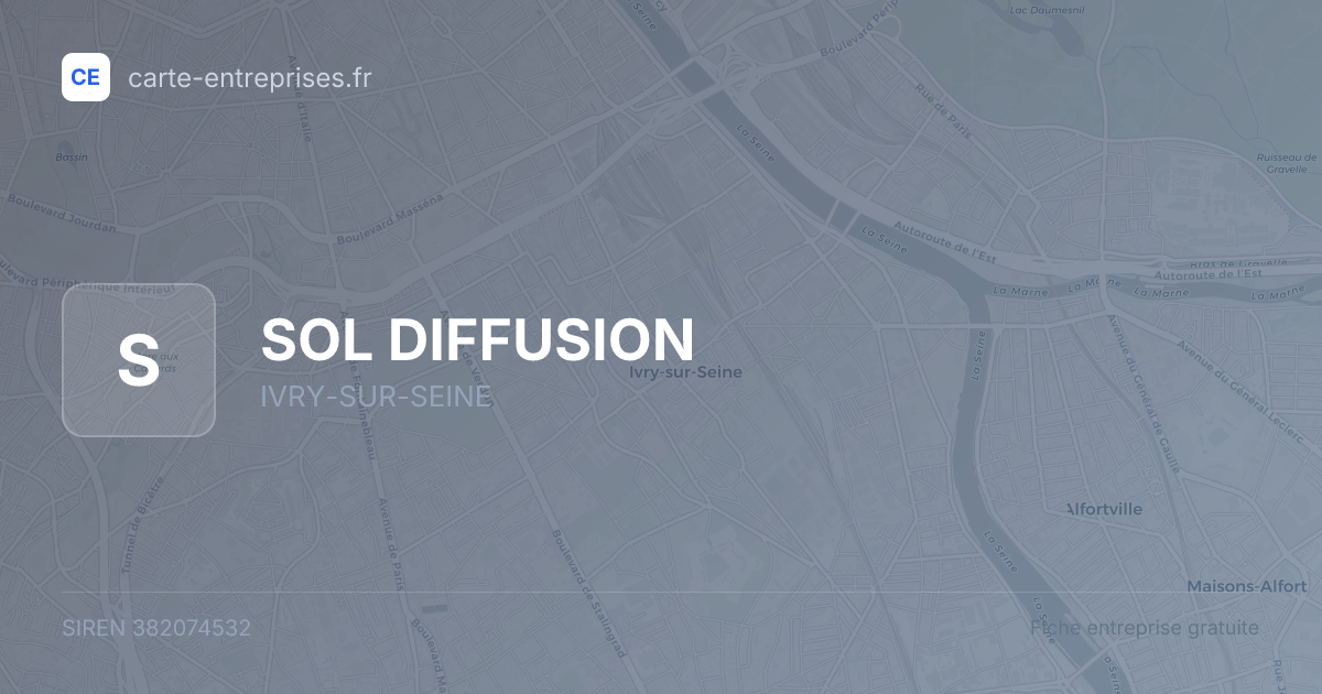 SOL DIFFUSION — 382074532 — fiche entreprise