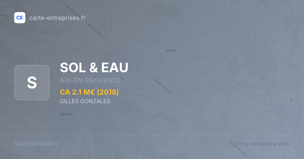 SOL & EAU — 501249650 — fiche entreprise