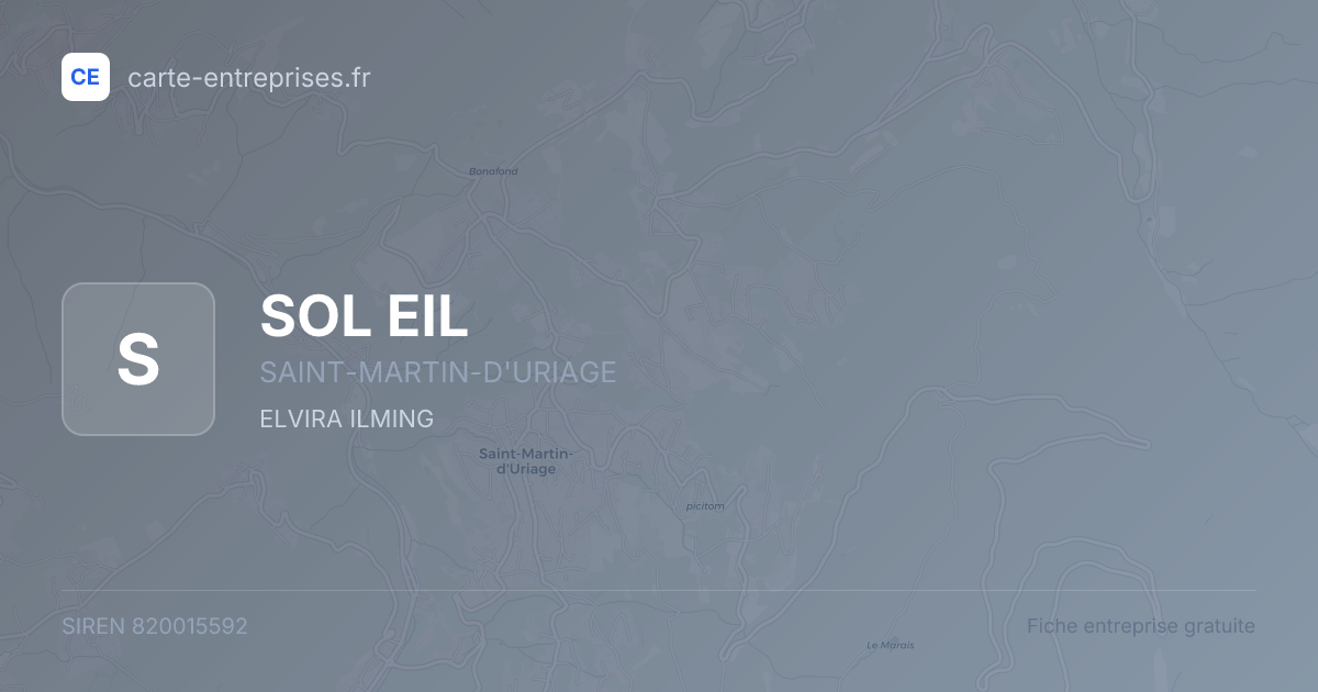 SOL EIL — 820015592 — fiche entreprise