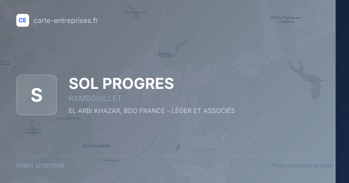 SOL PROGRES — 301917696 — fiche entreprise