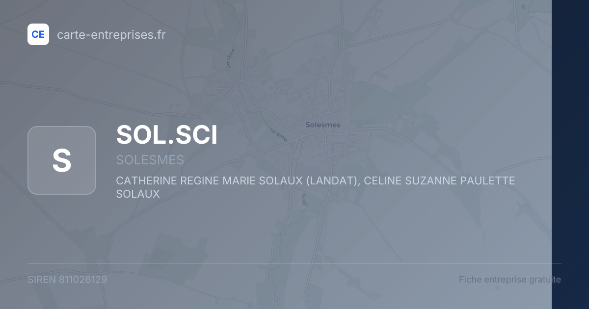 SOL.SCI — 811026129 — fiche entreprise