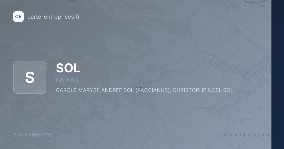 SOL — 511650962 — fiche entreprise