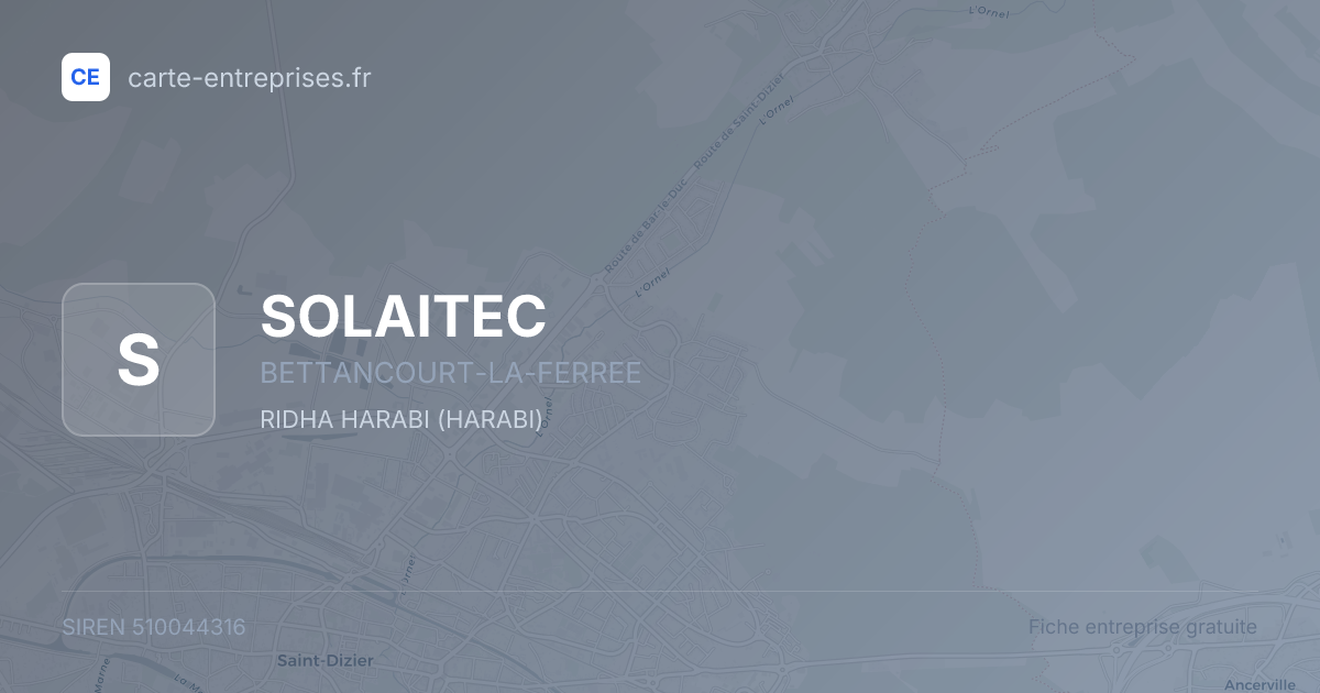 SOLAITEC — 510044316 — fiche entreprise