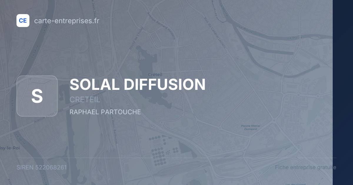 SOLAL DIFFUSION — 522068261 — fiche entreprise