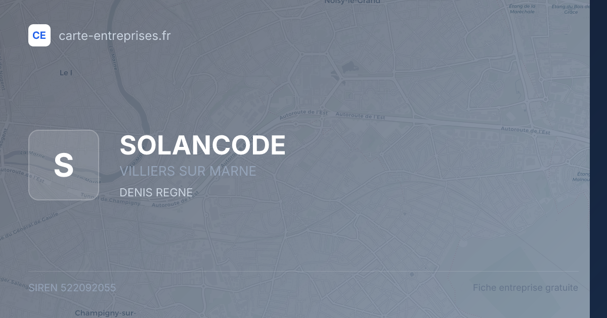 SOLANCODE — 522092055 — fiche entreprise