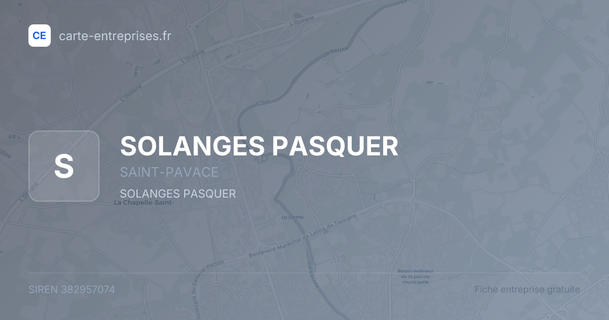 SOLANGES PASQUER — 382957074 — fiche entreprise