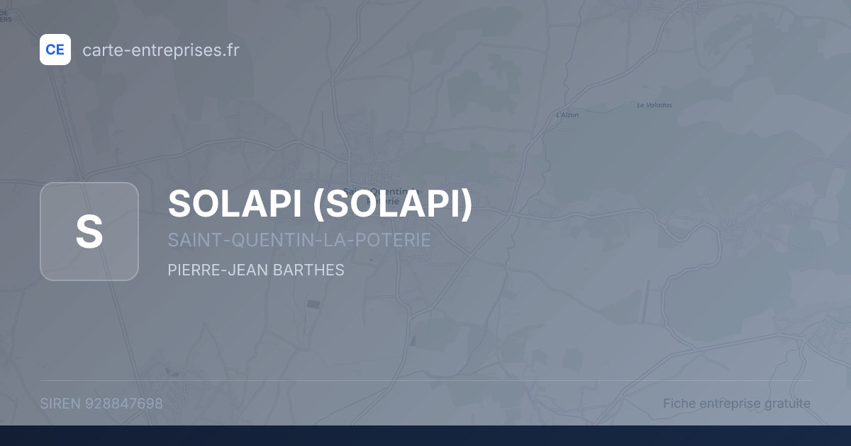 SOLAPI — 928847698 — fiche entreprise
