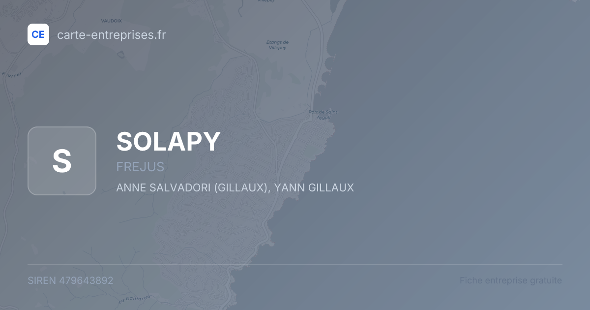 SOLAPY — 479643892 — fiche entreprise