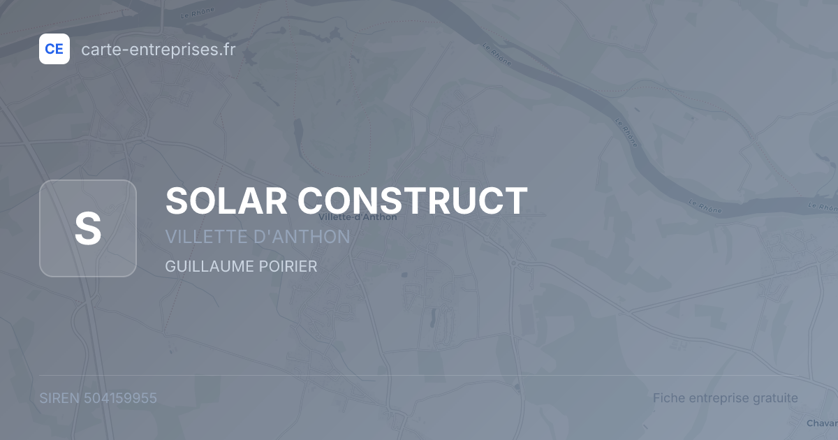 SOLAR CONSTRUCT — 504159955 — fiche entreprise