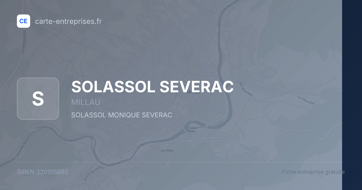 SOLASSOL SEVERAC — 320105885 — fiche entreprise