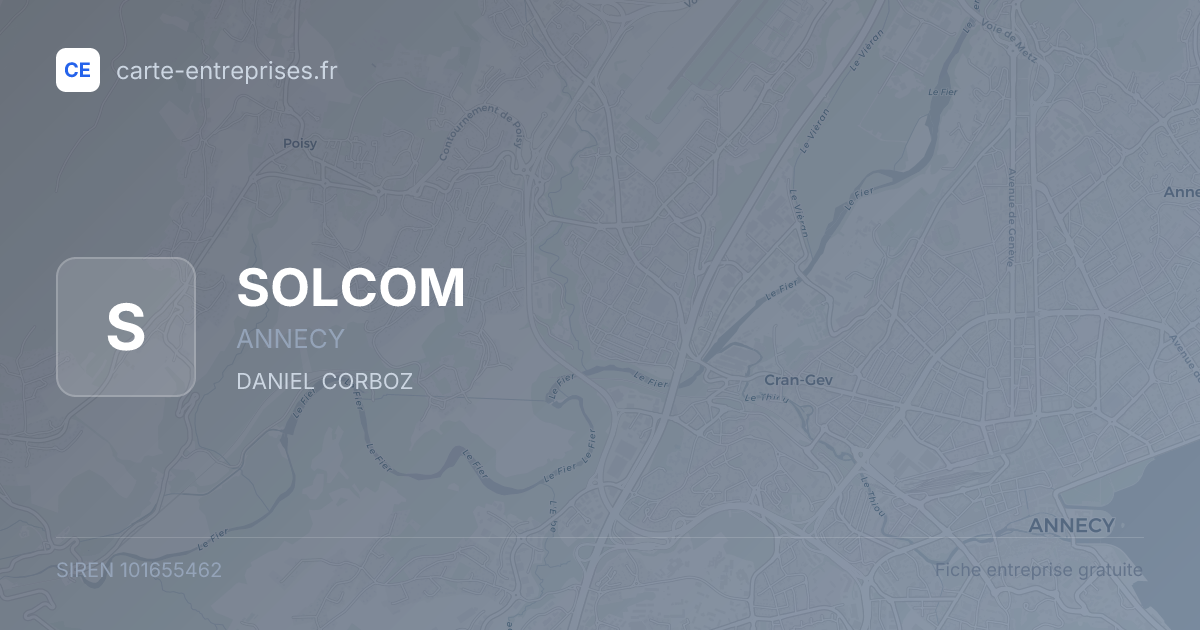SOLCOM — 101655462 — fiche entreprise