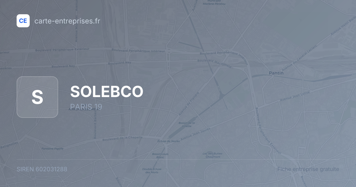 SOLEBCO — 602031288 — fiche entreprise